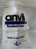 Anvil Men's Doctor Who Wibbly Wobbly Timey Wimey Graphic White Shirt Size Large