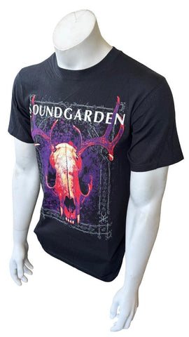 Anvil Men's Soundgarden King Animal Glow Skull Graphic Black Shirt Size Small