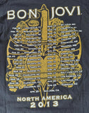 Hanes Men's Bon Jovi What About Now Tour 2013 Graphic Black Shirt Size Large