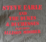 Anvil Men's Steve Earle & The Dukes Skull Hammer & Sickle Gray Shirt Size Large