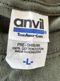 Anvil Men's Steve Earle & The Dukes Skull Hammer & Sickle Gray Shirt Size Large
