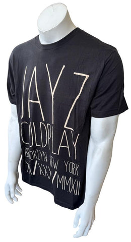 Tultex Men's Jay-Z & Coldplay Brooklyn New York Graphic Black Shirt Size Large