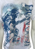 Hanes Men's Bon Jovi Because We Can Tour 2013 White Short Sleeve Shirt Size M