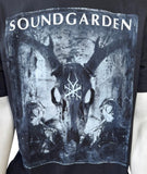 Anvil Men's Soundgarden Smoke Skull King Graphic Black Shirt Size Large