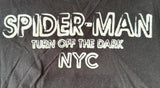 Anvil Men's Spider Man Turn Off The Dark Black Short Sleeve Shirt Size Large