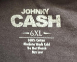 Johnny Cash Men's Cash And The King Elvis Presley Graphic Black Shirt Size 6XL