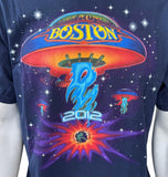 Gildan Men's Boston Tour 2012 Graphic Navy Short Sleeve Shirt Size Large