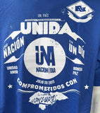 Anvil Men's Honduras Una Nacion En Un Dia 2013 Graphic Blue Shirt Size XL