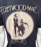 Anvil Men's Fleetwood Mac Rumours Graphic Black Short Sleeve Shirt Size Medium