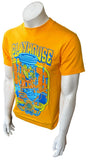 Alstyle Men's Playhouse Marble Run Graphic Orange Short Sleeve Shirt Size Small