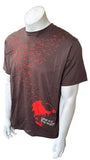 Anvil Men's Artist For The Earth Graphic Brown Short Sleeve Shirt Size Large