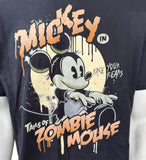Disney Men's Mickey Mouse Tales Of Zombie Mouse Graphic Black Shirt Size Medium