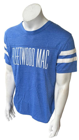 Alternative Men's Fleetwood Mac Graphic Blue Short Sleeve Shirt Size Large