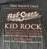 Gildan Men's Bob Seger & The Silver Bullet Band And Kid Rock Black Shirt Size L