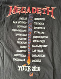 Anvil Men's Megadeth Sudden Death 2010 Tour Black Short Sleeve Shirt Size Large