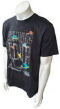 Nike Jordan Men's Six Rings Tour Galaxy Graphic Black Short Sleeve Shirt Size L