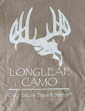 Anvil Men's Longleaf Camo Graphic Beige Short Sleeve Shirt Size Large