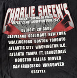 Anvil Men's Charlie Sheen Violent Torpedo Of Truth Tour 2011 Black Shirt Size XL