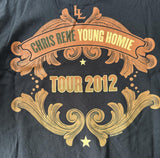 Anvil Men's Chris Rene Young Homie Tour 2012 Graphic Black Shirt Size Large