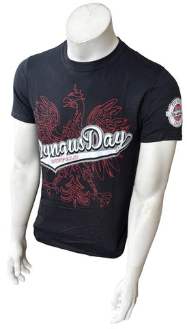 Gildan Men's Dyngus Day Buffalo Graphic Black Short Sleeve Shirt Size Small