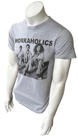Men's Workaholics Graphic Gray Short Sleeve Shirt Size Small