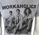Men's Workaholics Graphic Gray Short Sleeve Shirt Size Small