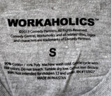 Men's Workaholics Graphic Gray Short Sleeve Shirt Size Small
