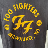 Men's Foo Fighters Tour 2012 Milwaukee, WI Black Shirt Size Large
