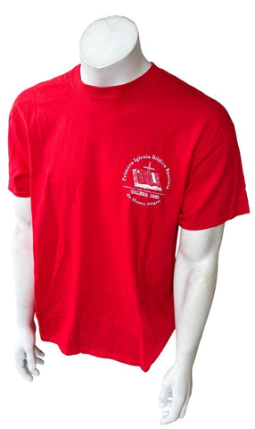 Gildan Men's Primera Igelesia Biblica Bautista De Monte Negro Red Shirt Size L
