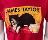Tultex Men's James Taylor Rinfrescare Suoni Dato 1968 Red Shirt Size Small