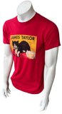 Tultex Men's James Taylor Rinfrescare Suoni Dato 1968 Red Shirt Size Small