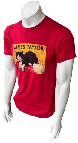 Tultex Men's James Taylor Rinfrescare Suoni Dato 1968 Red Shirt Size Small
