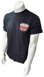 Anvil Men's Hot Rods & Harleys Cruise Night Graphic Black Shirt Size Medium