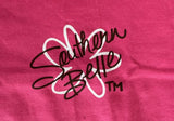 Anvil Girls Southern Belle Graphic Pink Short Sleeve Shirt Size Large