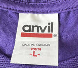 Anvil Girls Southern Belle Graphic Purple Short Sleeve Shirt Size Large