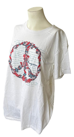 Quail Hollow Women's Pennsylvania American Peace Graphic White Shirt Size Large