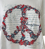Quail Hollow Women's Pennsylvania American Peace Graphic White Shirt Size Large