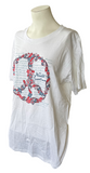 Quail Hollow Women's North Carolina American Peace Graphic White Shirt Size L