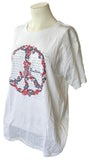 Quail Hollow Women's Kentucky American Peace Graphic White Shirt Size Large