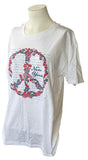 Quail Hollow Women's New York American Peace Graphic White Shirt Size Large