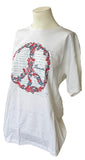 Quail Hollow Women's Florida American Peace Graphic White Shirt Size Large