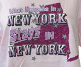 Quail Hollow Women's What Happens In New York Stays In New York Shirt Size Large