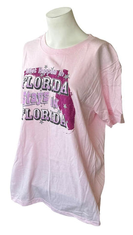 Quail Hollow Women's What Happens In Florida Stays In Florida Shirt Size Large