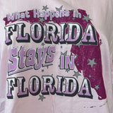 Quail Hollow Women's What Happens In Florida Stays In Florida Shirt Size Large