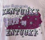 Quail Hollow Women's What Happens In Kentucky Stays In Kentucky Shirt Size Large