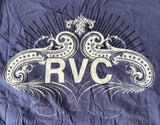 Alternative Women's RVC Heart Graphic Navy Short Sleeve Shirt Size Large