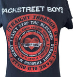 Gildan Women's Backstreet Boys Soldier Down Black Short Sleeve Shirt Size Medium