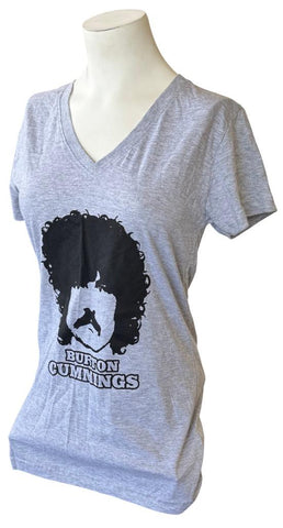 LAT Women's Burton Cummings Graphic Gray Short Sleeve Shirt Size Large