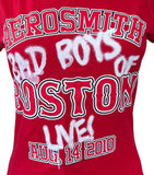 Alstyle Women's Aerosmith Bad Boys Of Boston Live! Red Shirt Size Medium