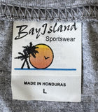 Bay Island Women's Bon Jovi USA Graphic Gray Short Sleeve Shirt Size Large
